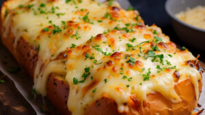 Oven baked garlic bread