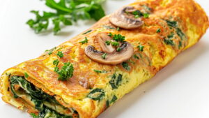 Spinach and Mushroom Omelette