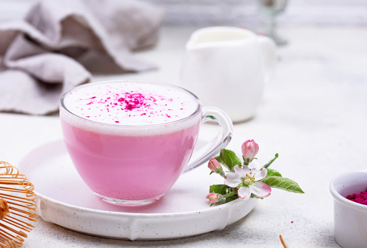 Pink Oat Milk Latte