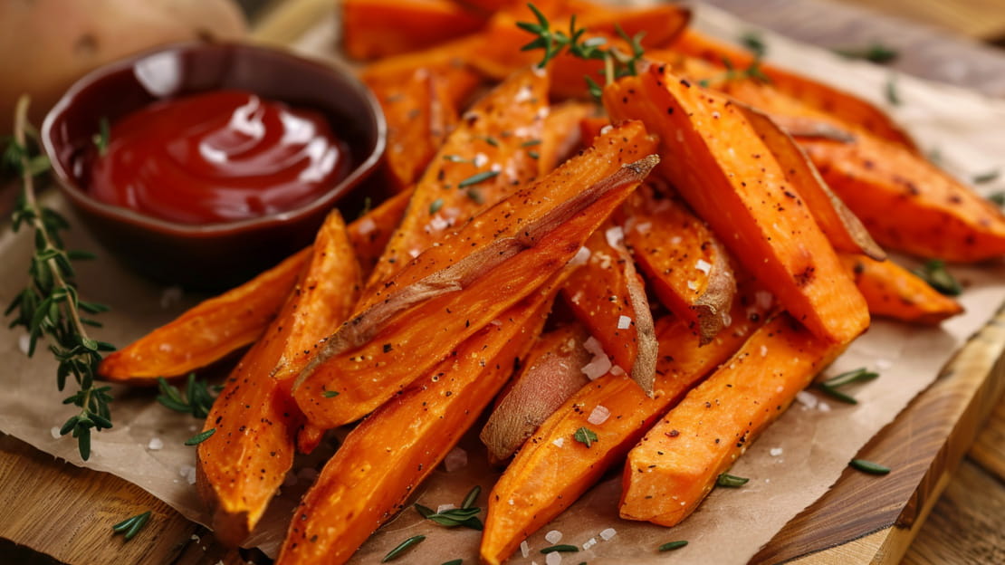 Air fryer sweet potato