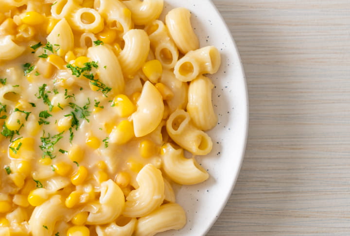 Creamy corn pasta