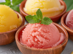 Lemon Strawberry Sorbet