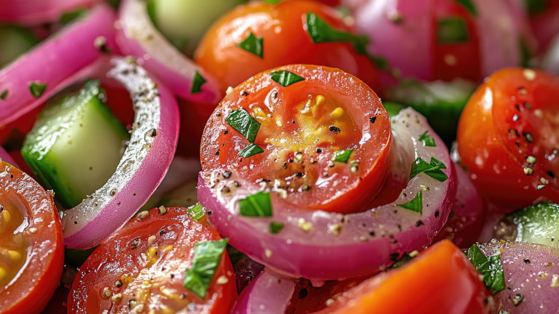 Cucumber Tomato Onion Salad