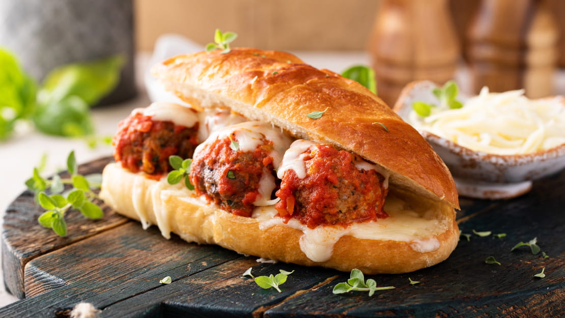 Meatball Stuffed With Mozzarella