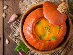 Pumpkin Soup In A Pumpkin