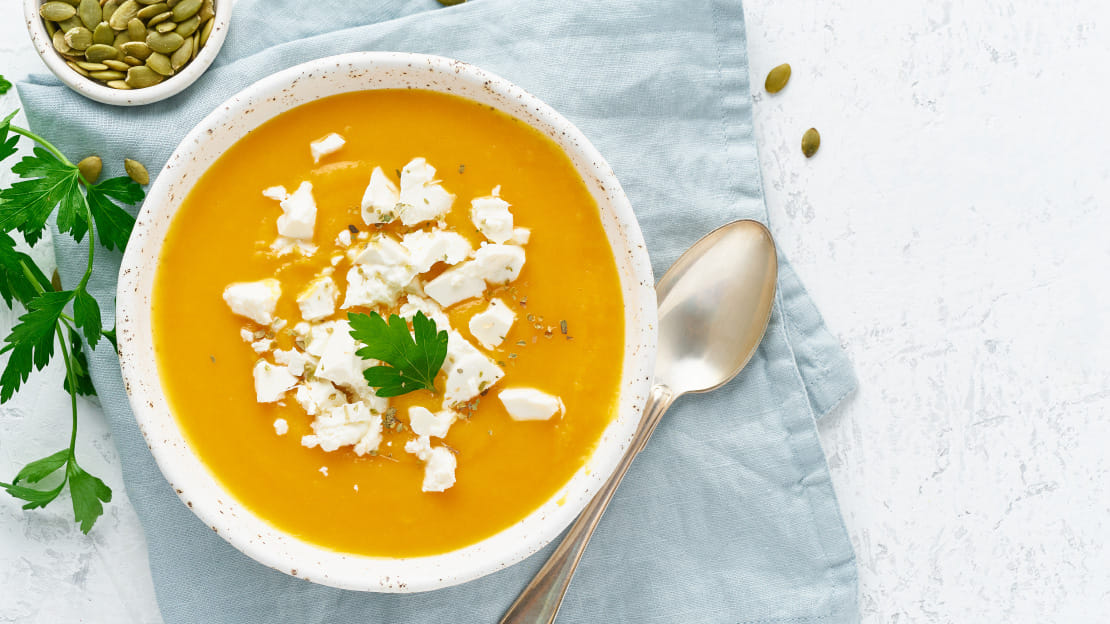 Pumpkin and Feta Soup