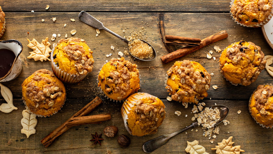 Pumpkin Oat Muffins