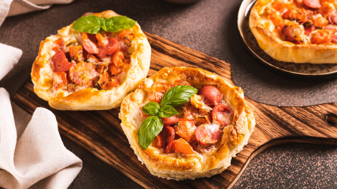 Mini Deep Dish Pizzas