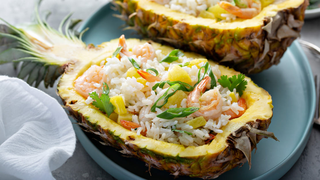 Fried Rice In Pineapple