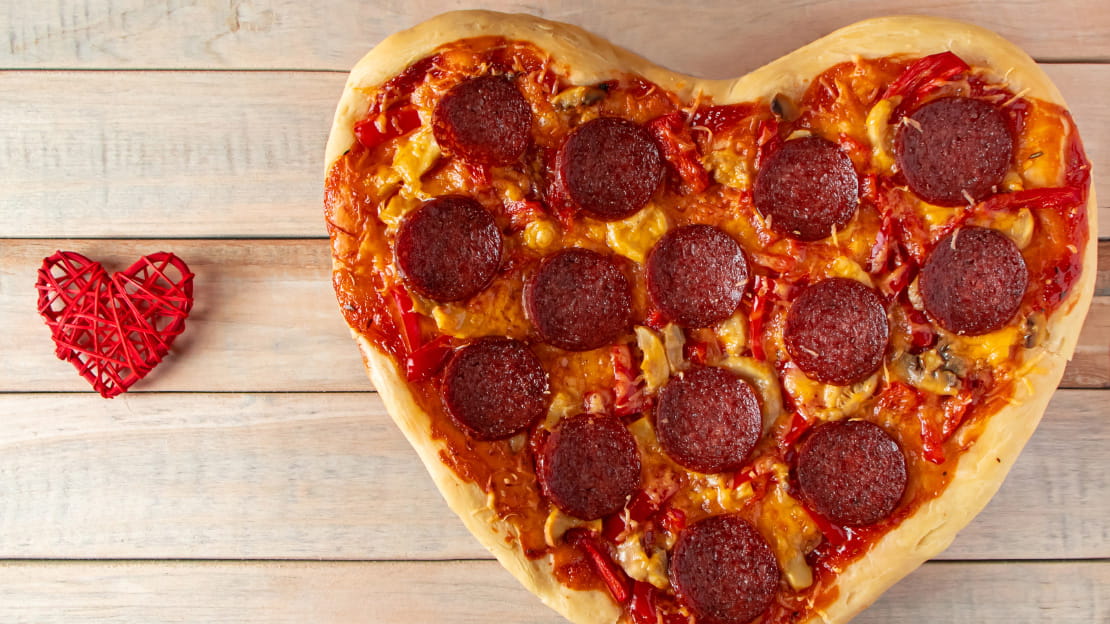 Heart Shaped Pizza