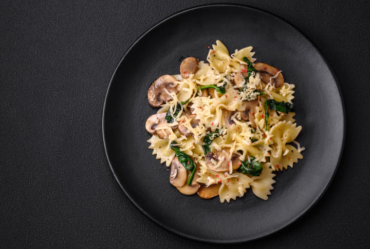 Mushroom and Spinach Pasta