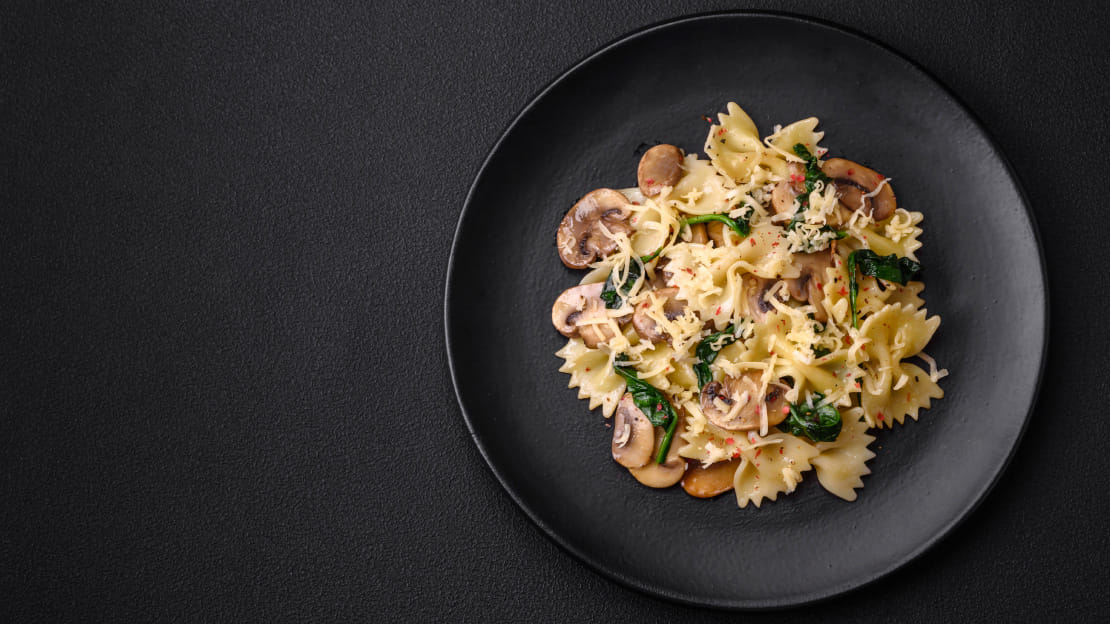 Mushroom and Spinach Pasta