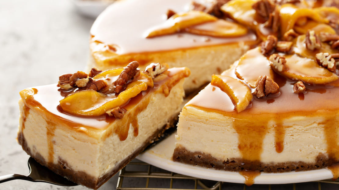 Apple and Caramel Cheesecake