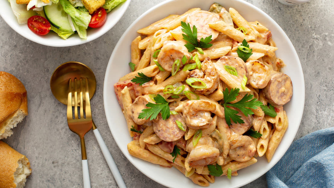 Cajun Shrimp Pasta and Sausage