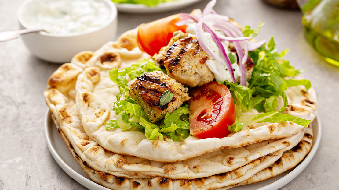 Greek Food Chicken Souvlaki