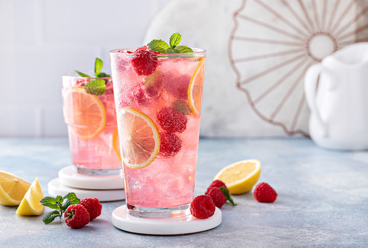 Simple Raspberry Lemonade
