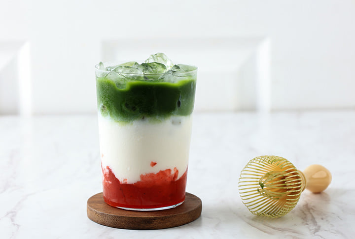 Strawberry Matcha Latte