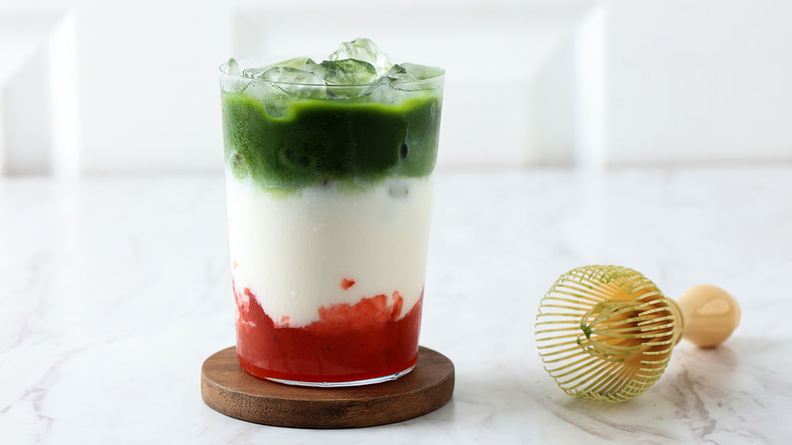 Strawberry Matcha Latte