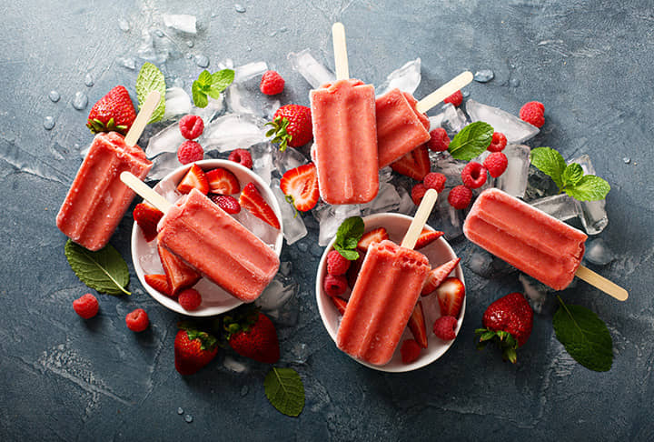 Strawberry Fruit Popsicles