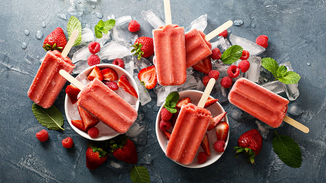 Strawberry Fruit Popsicles