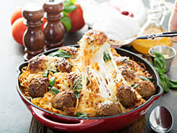 Baked Spaghetti and Meatballs