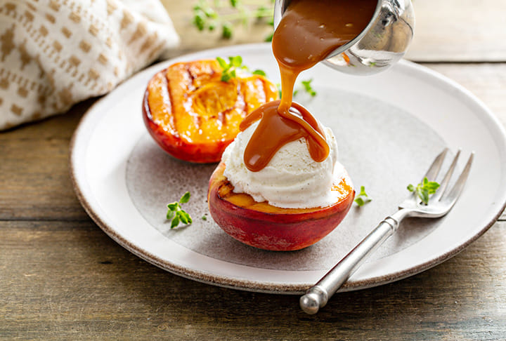 Ice Cream and Peaches