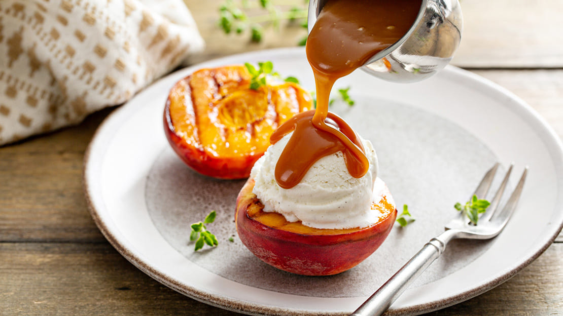 Ice Cream and Peaches