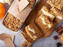 Pumpkin Loaf With Cream Cheese Icing