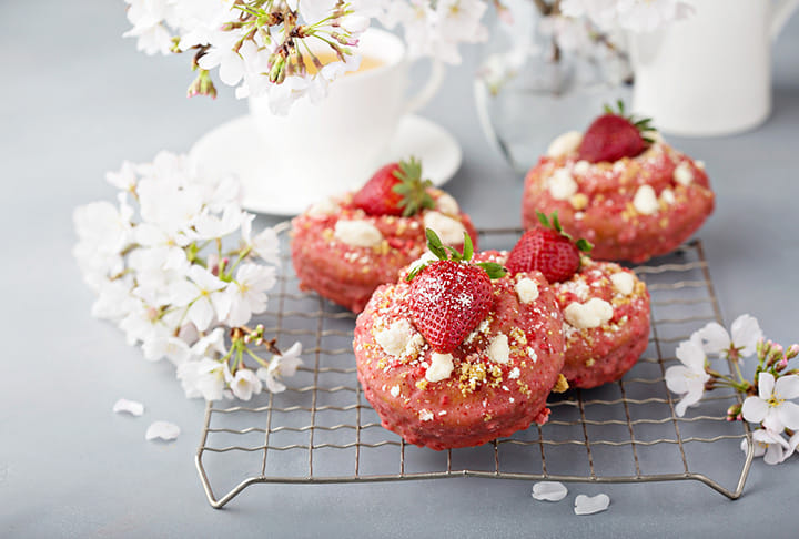 Strawberry Shortcake Donuts