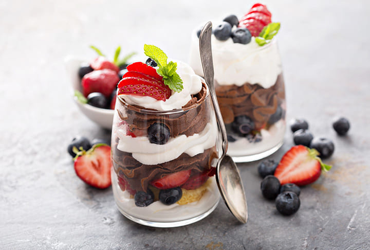 Summer Berry Chocolate Cups