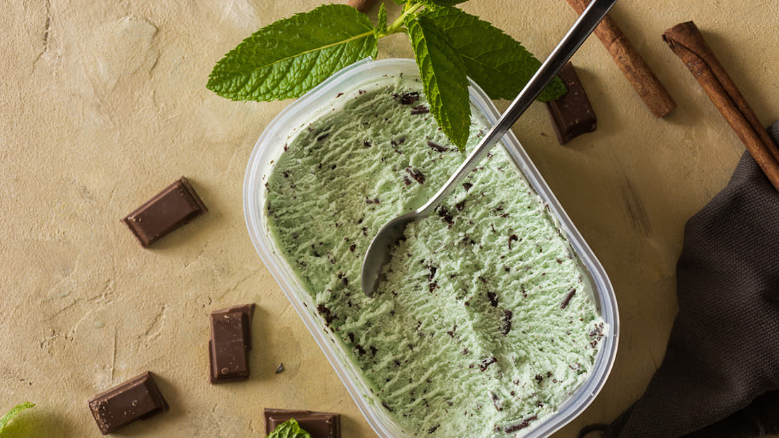 Mint and Chocolate Chip Ice Cream