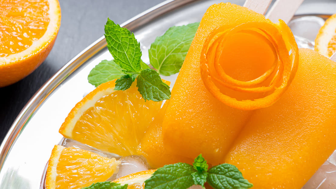 Orange Ice Popsicle