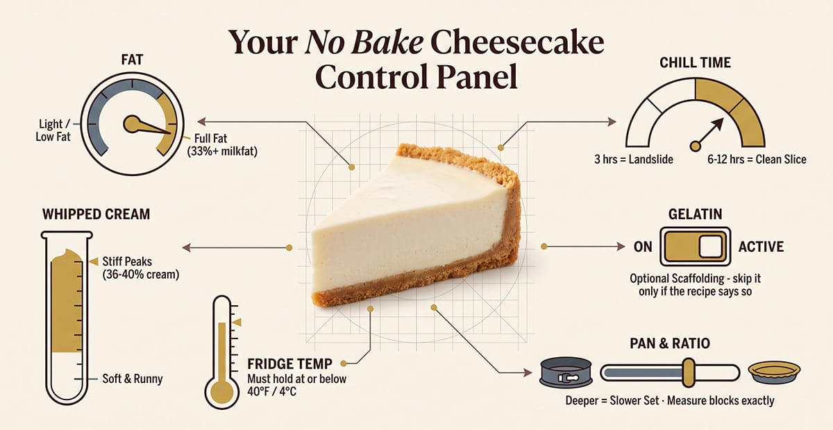 No Bake Cheesecake Not Setting Infographic