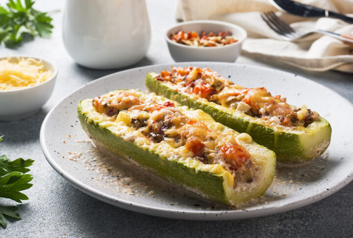 Zucchini Boats With Stuffing