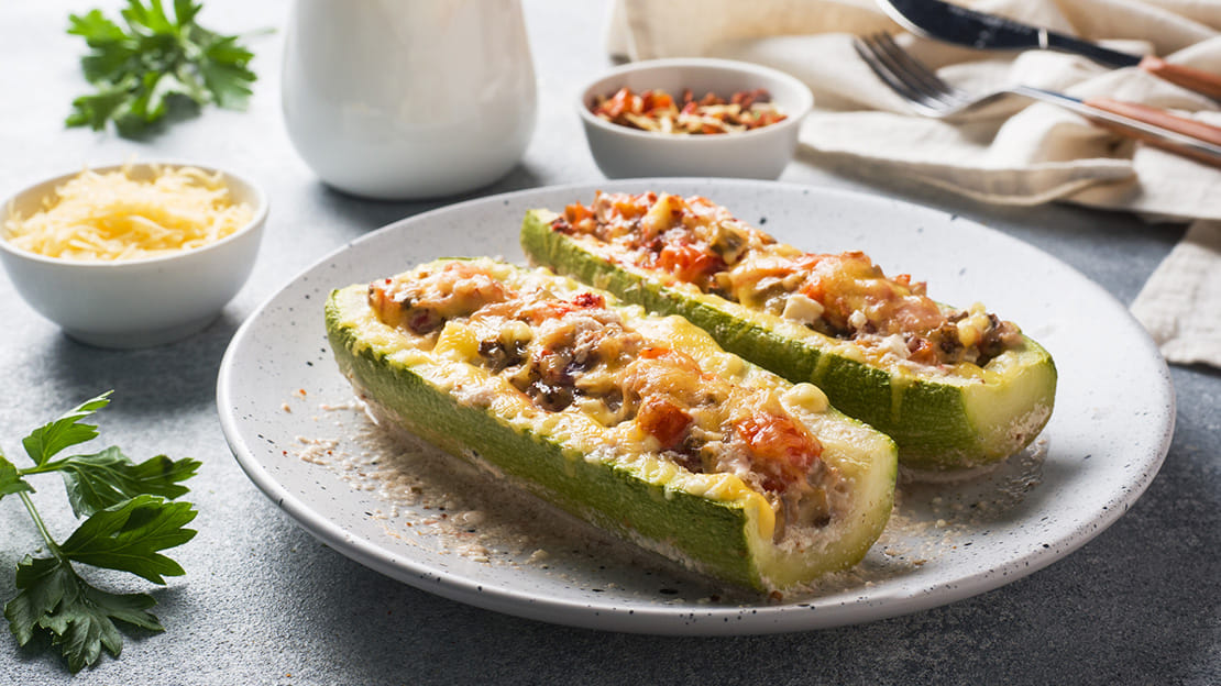 Zucchini Boats With Stuffing