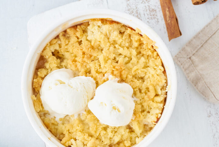 Apple Crumble and Ice Cream