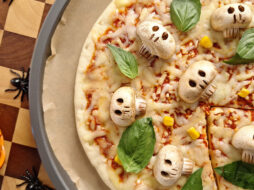 Halloween Skull Pizza