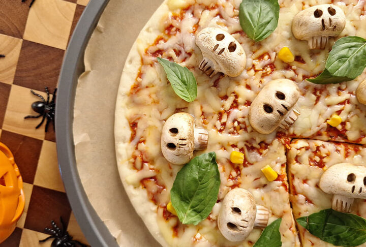 Halloween Skull Pizza