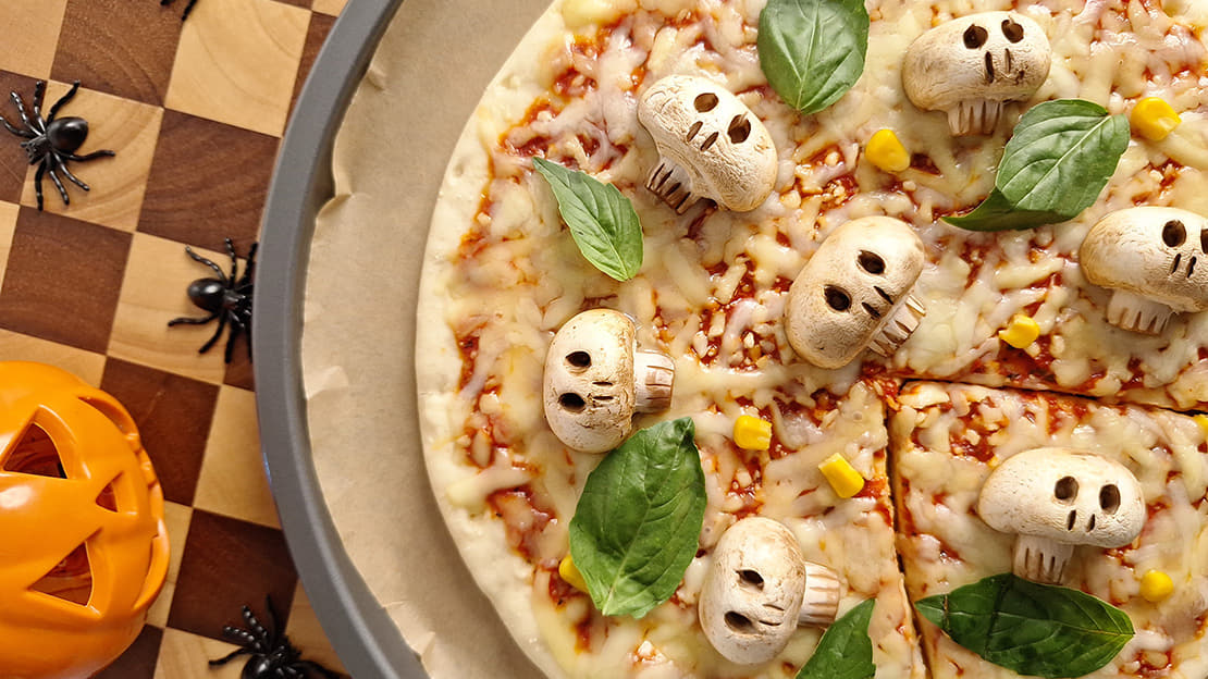 Halloween Skull Pizza